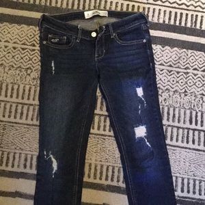 Hollister super skinny ripped jeans